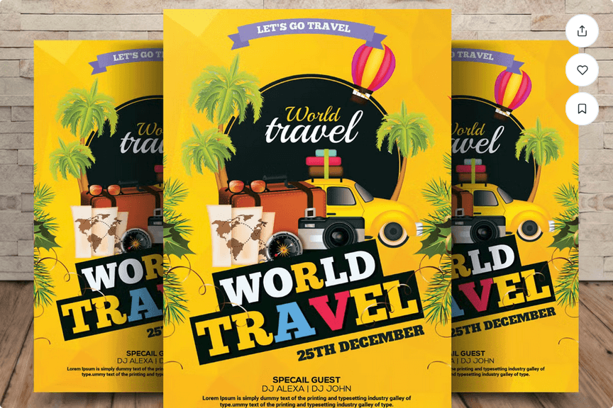 Minimalist Travel Booking Agent Flyer Template PSD