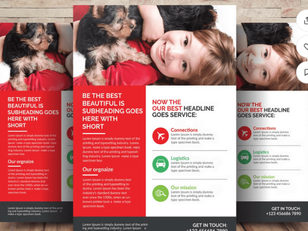 Missing Dog Flyer PSD Download