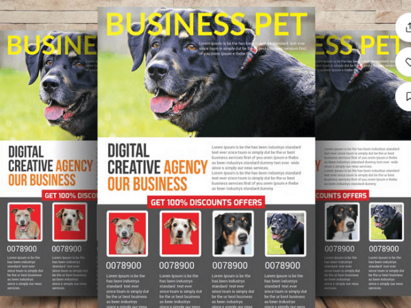 Missing Dog Flyer PSD File