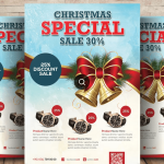 Modern Christmas Sale Promotion Flyer - Fully Layered