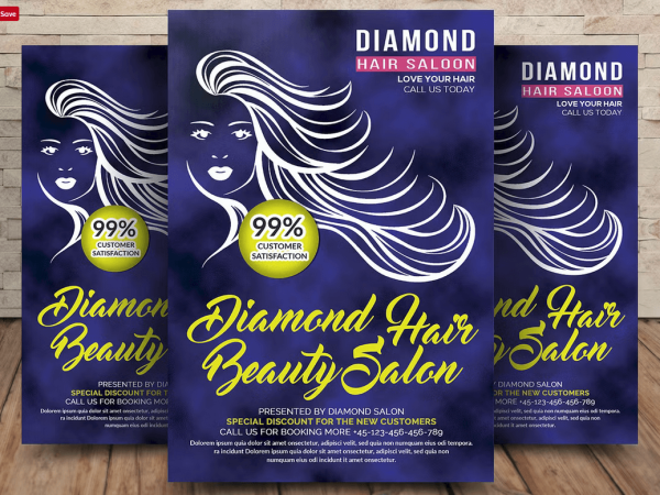 Modern Hair Salon Flyer Psd Template