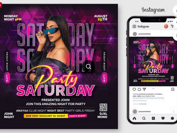 Modern Hip Hop Artist Promotion Flyer PSD Template
