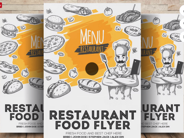 Modern Restaurant Food Menu Flyer Template PSD