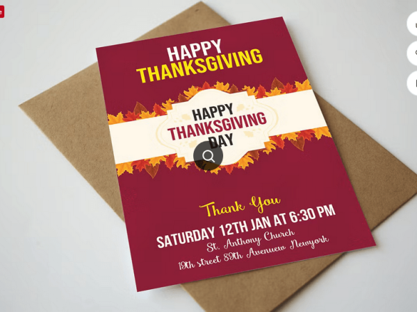 Modern Thanksgiving Sale Promo Flyer Template PSD