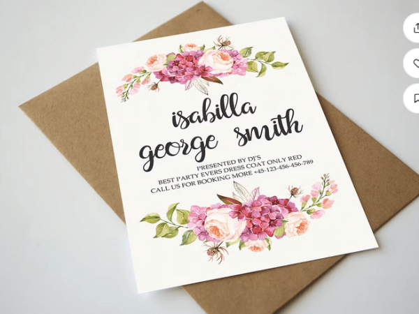 Modern Wedding Marriage Flyer Template PSD