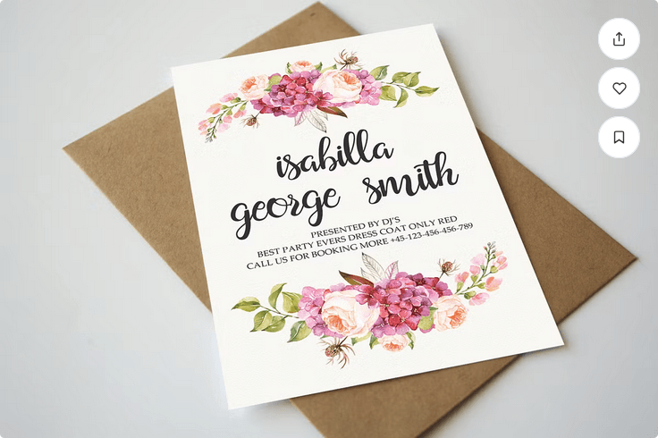 Modern Wedding Marriage Flyer Template PSD