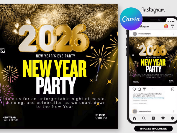 New Year Celebration Flyer Canva