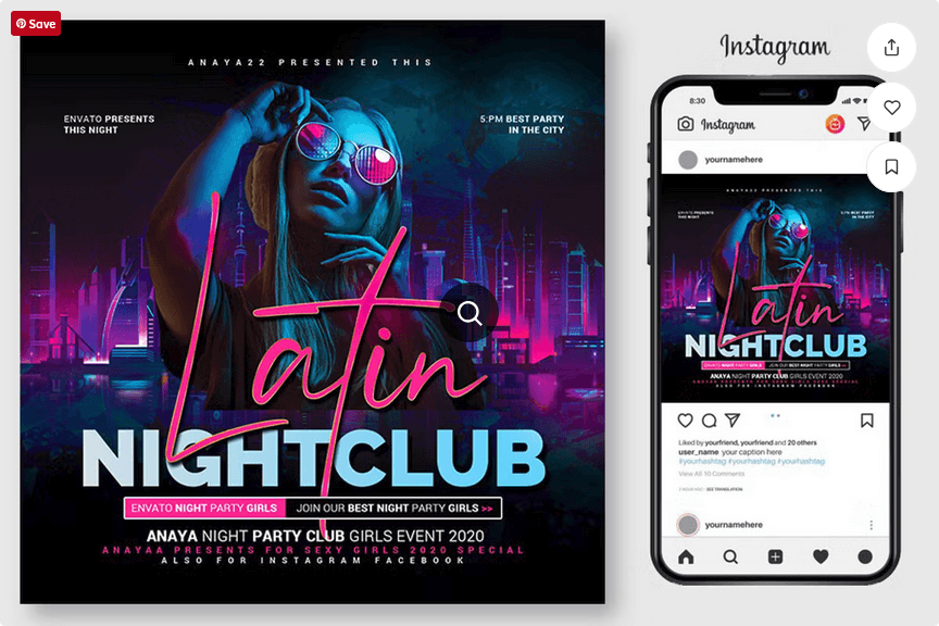 Night Club Ladies Flyer PSD Template File