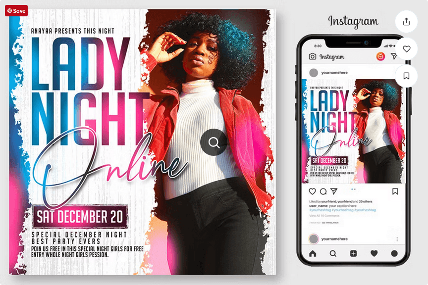Night Club Party 2026 Flyer PSD Template File