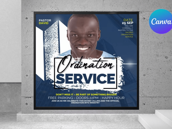Ordination Ceremony Flyer Canva