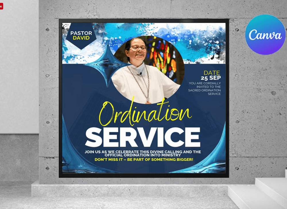 Ordination Service Flyer Template