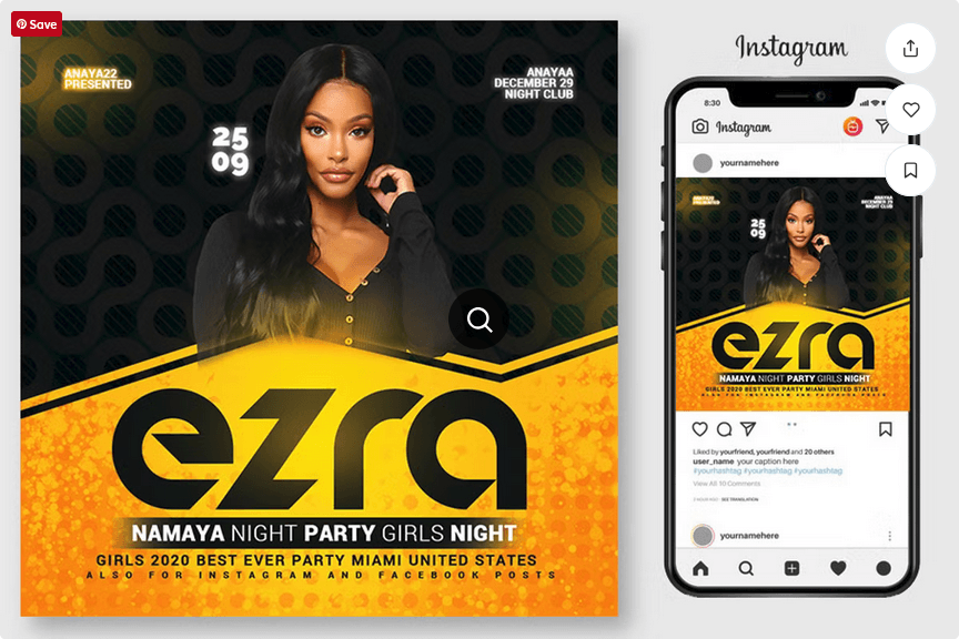 Party Event Concert Flyer PSD Template File