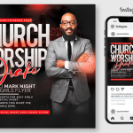 Pastor Anniversary Church Flyer PSD Template File