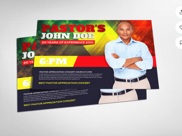 Pastor Appreciation Church Flyer Template