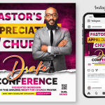 Pastor Birthday Church Flyer Template PSD Design