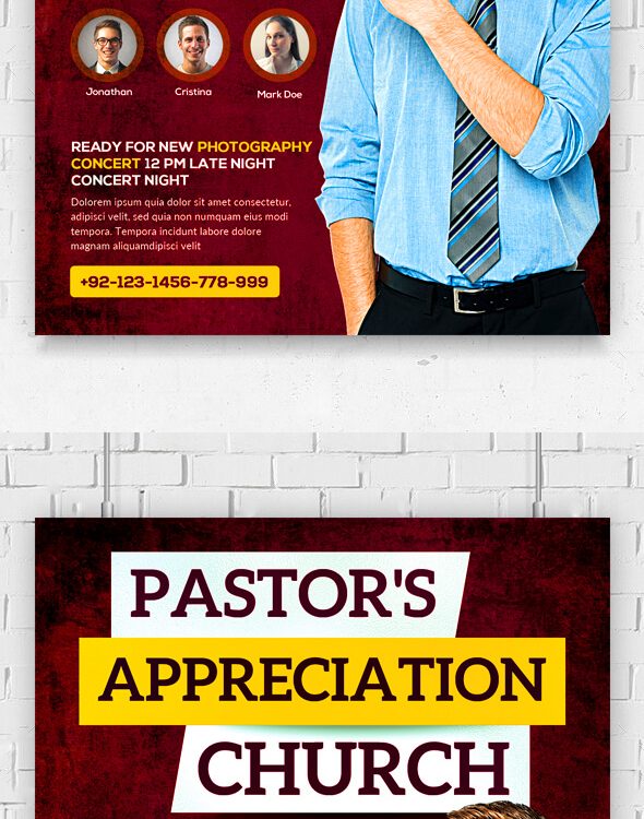 Pastor Church PSD Flyer Template