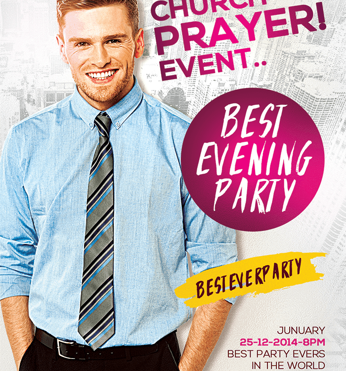 Pastor Prayer Church PSD Flyer Template Design