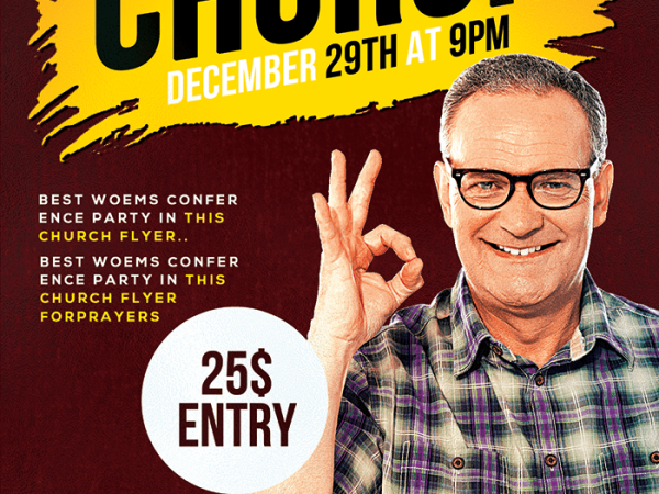 Pastor Worship PSD Flyer Template Design