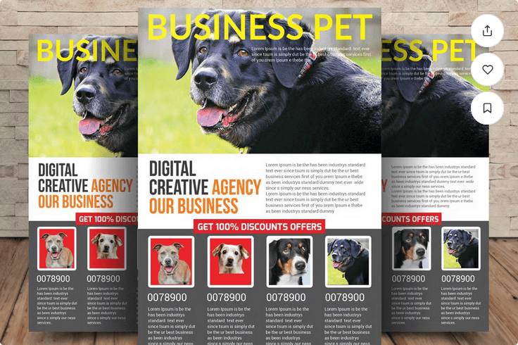 Pet Dog Walking Flyer PSD Template Design