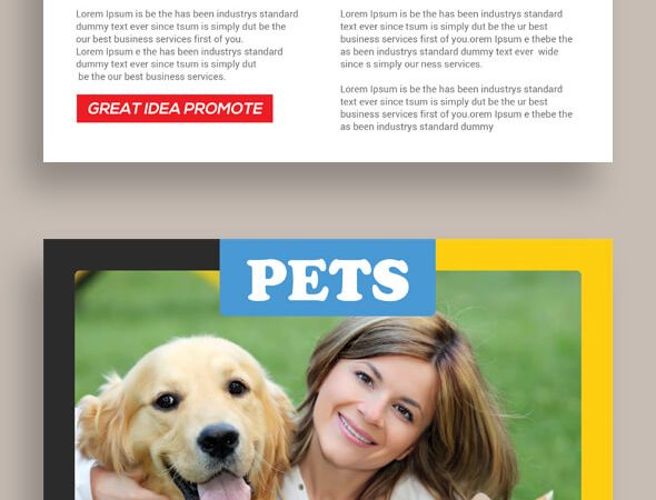 Pets Care PSD Flyer Template