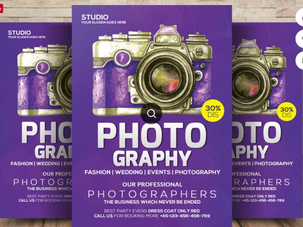 Photography Poster Flyer Template PSD