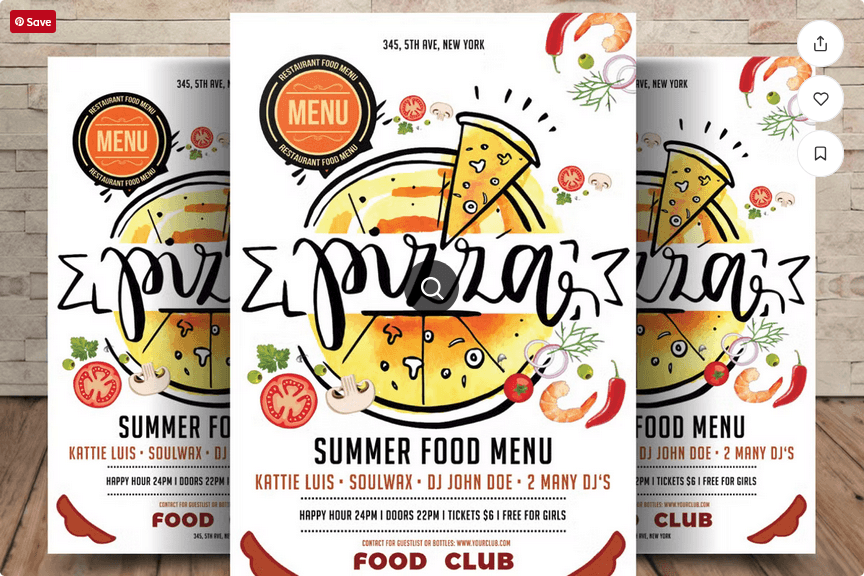 Pizza Fast Food Flyer Template PSD