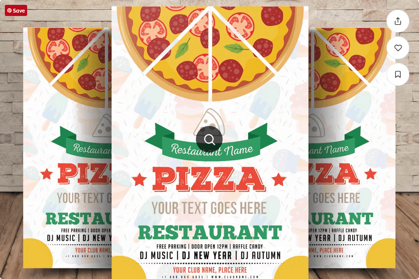 Pizza Menu Flyer Template PSD