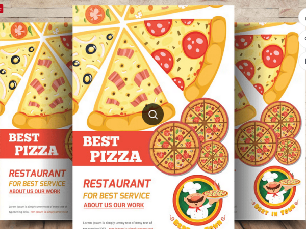 Pizza Menu Restaurant Flyer Template PSD