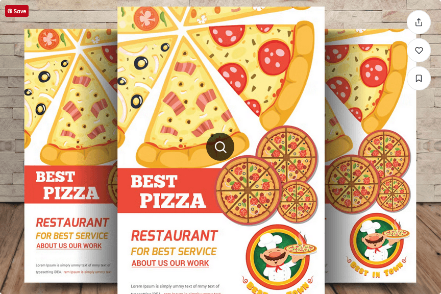 Pizza Menu Restaurant Flyer Template PSD
