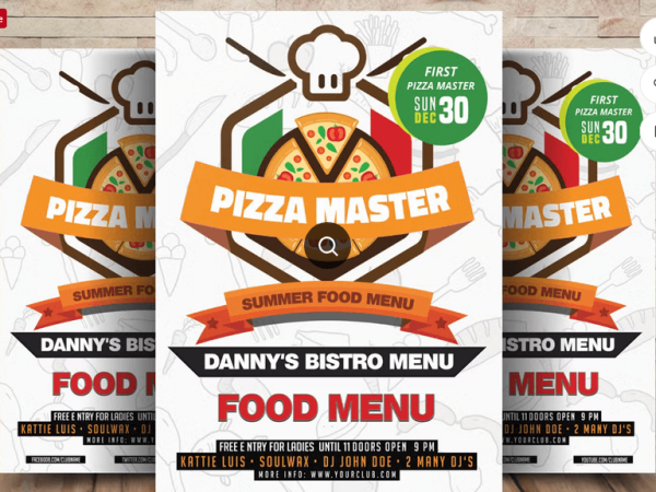 Pizza Restaurant Flyer Template PSD