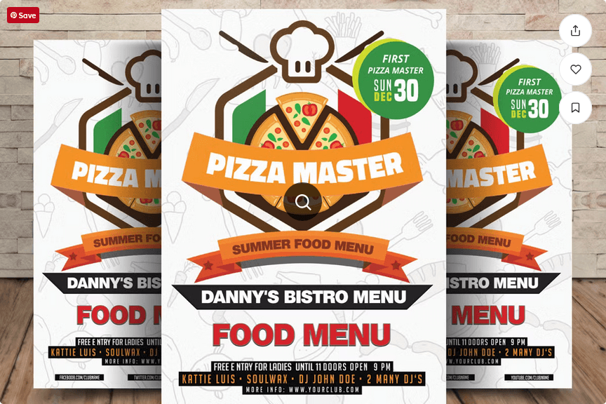 Pizza Restaurant Flyer Template PSD