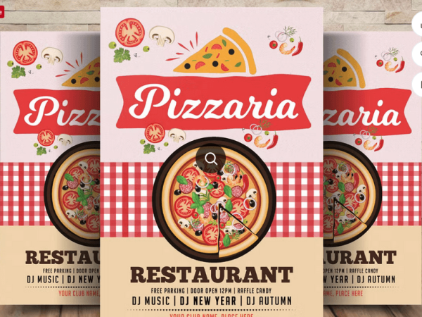 Pizzeria Restaurant Flyer Template PSD