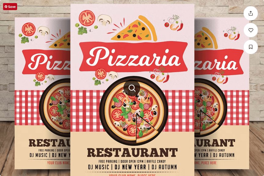 Pizzeria Restaurant Flyer Template PSD