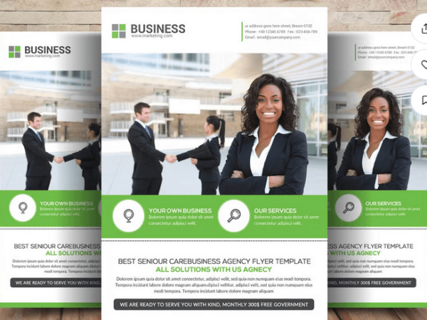 Professional Life Insurance Agency Flyer Template PSD
