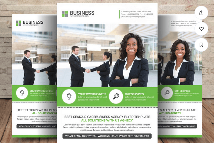 Professional Life Insurance Agency Flyer Template PSD