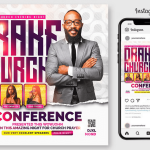 Purple Church Flyer Template PSD Design