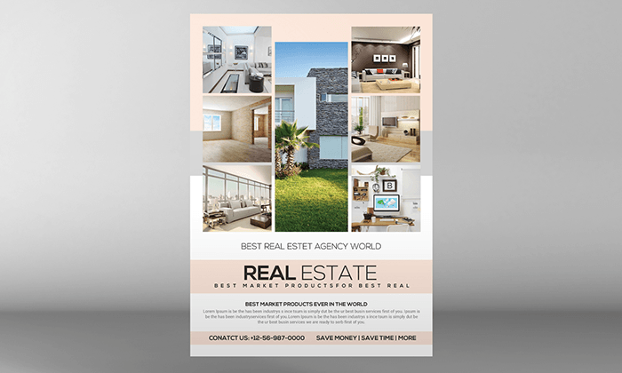 Real Estate House PSD Flyer Template Design