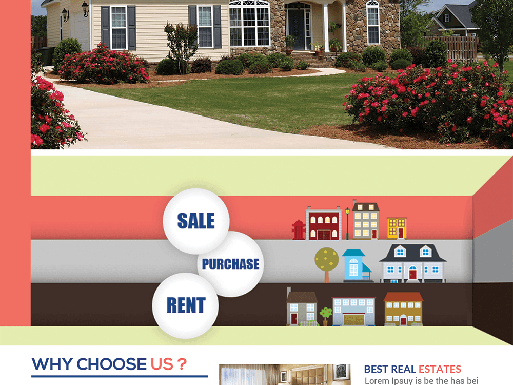 Real Estate PSD Flyer Template Design