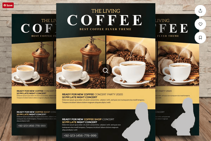 Rustic Coffee Shop Promotion Flyer PSD