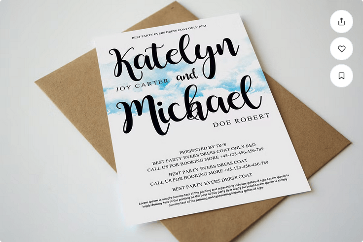 Save The Date Wedding Flyer Invitation Template