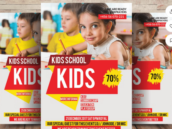 School Camp Flyer Template PSD