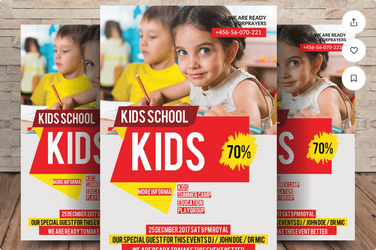 School Camp Flyer Template PSD