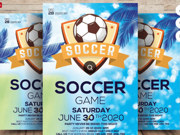 Soccer Sports Camp Flyer Template PSD