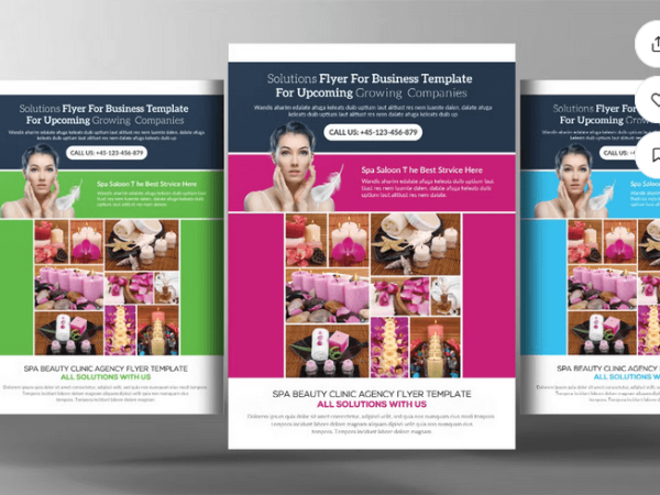 Spa Salon Flyer Template PSD