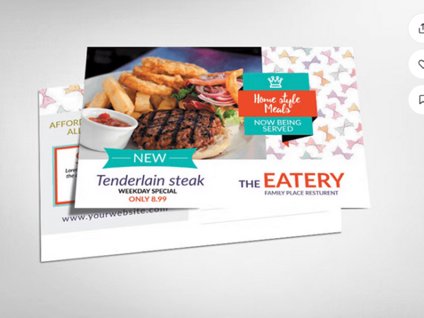 Steakhouse BBQ Restaurant Flyer Template PSD