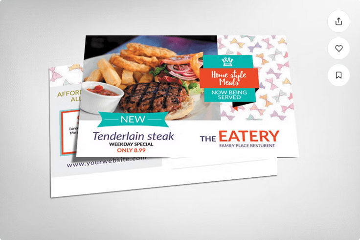 Steakhouse BBQ Restaurant Flyer Template PSD