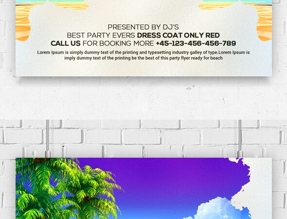 Summer Beach Party PSD Flyer Template