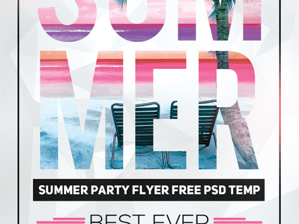 Summer Break PSD Flyer Template Design