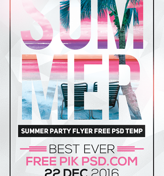 Summer Break PSD Flyer Template Design