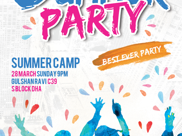 Summer Concert Party PSD Flyer Template Design